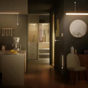 Lâmpada noturna LED com sensor sem fio USB recarregável cozinha guarda-roupa